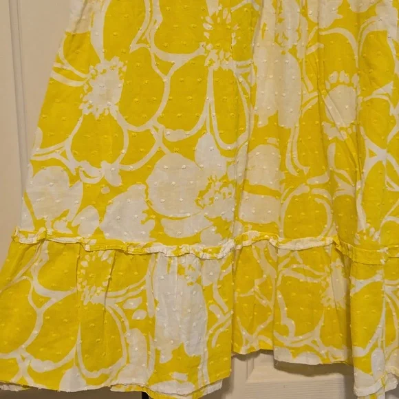 Jcrew Summer Spaghetti Strap Floral Yellow Dress As Seen On Sookie Stackhouse - Picture 3 of 10
